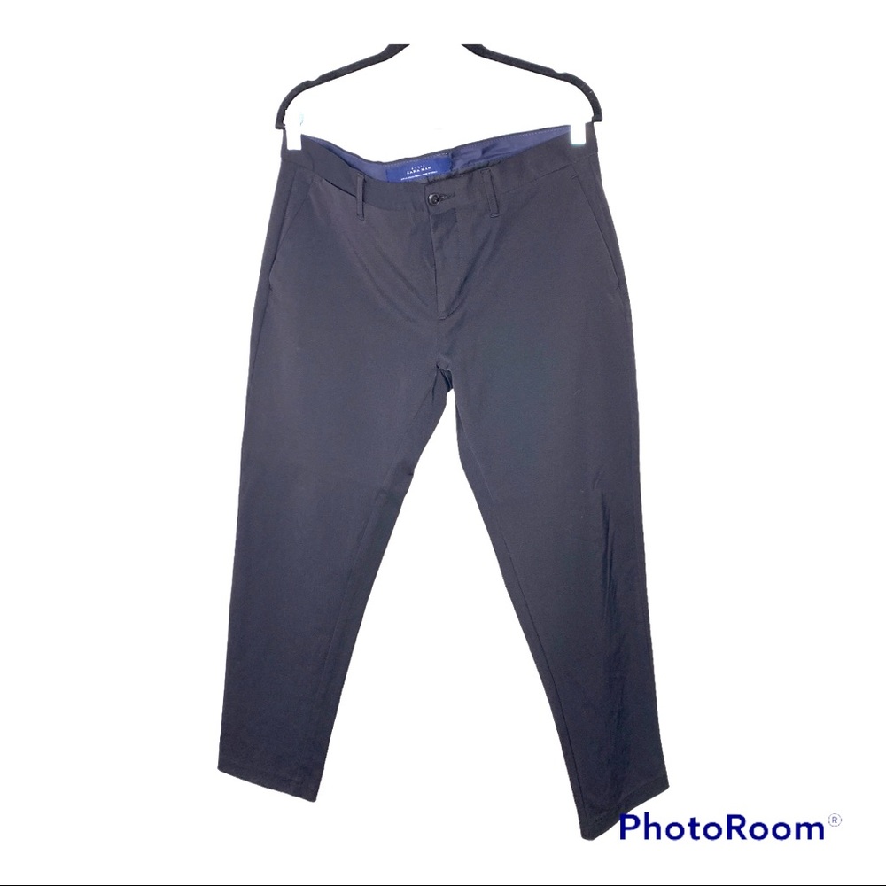 Mens black cropped dress pants ZARA